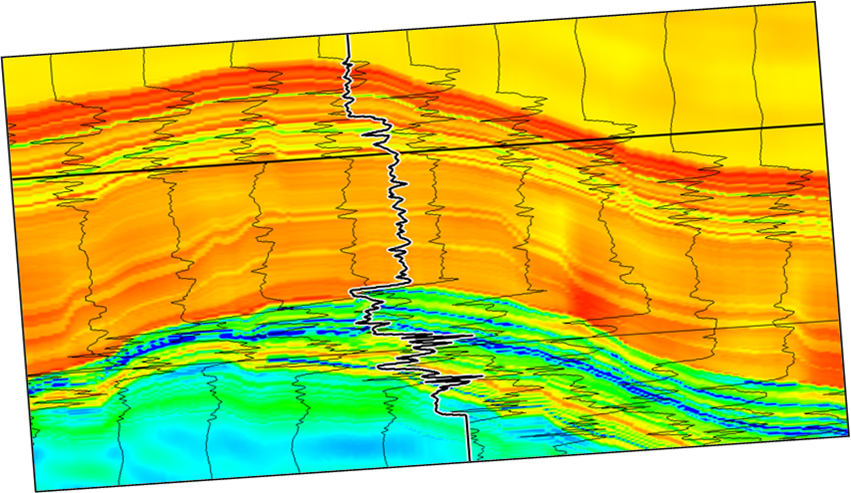 Interpolated sonic log